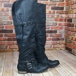 Carlos by Carlos Santana tall riding boots black